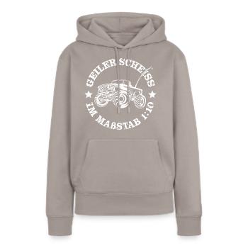 RC Car Spruch Truck Modellbau - Frauen Premium Bio Hoodie - Taupe - Vorne - Julia (174cm)