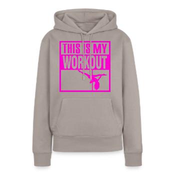 Pole dance pole workout dance - Sweat à capuche Premium bio Femme - taupe - Devant - Julia (174cm)