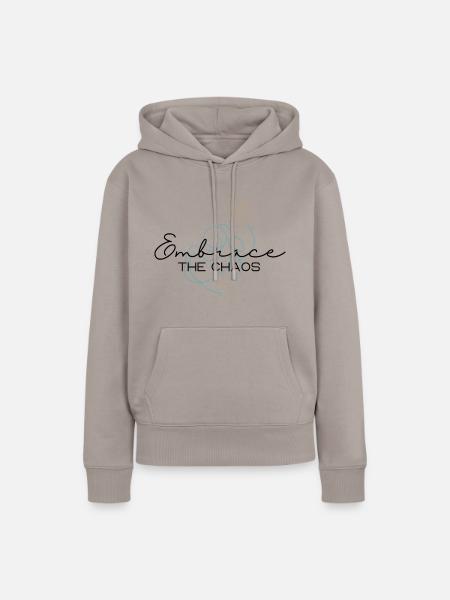 Umarme das Chaos - Frauen Premium Bio Hoodie - Taupe