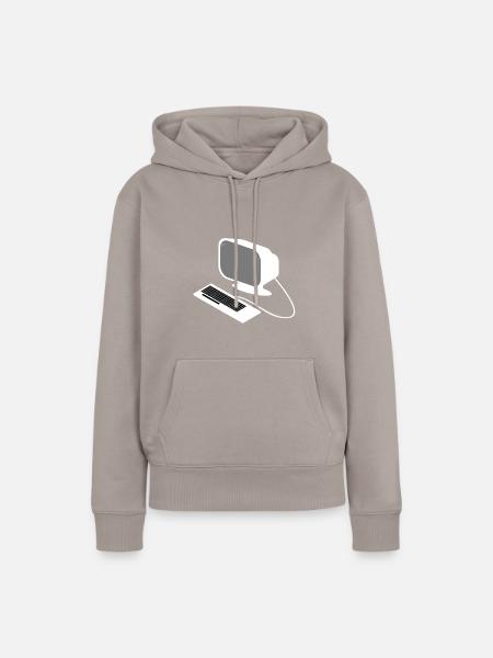 Computer - Frauen Premium Bio Hoodie - Taupe