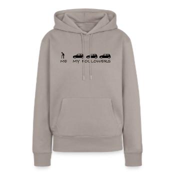 Ich und meine Follower | alter Mann, Altenheim - Frauen Premium Bio Hoodie - Taupe - Vorne - Julia (174cm)