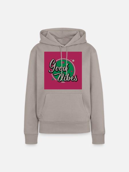 gute stimmung - Frauen Premium Bio Hoodie - Taupe