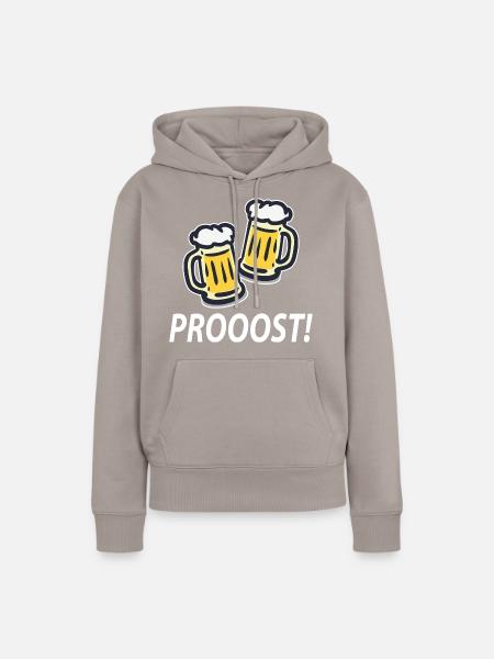 Prost Bier - Frauen Premium Bio Hoodie - Taupe