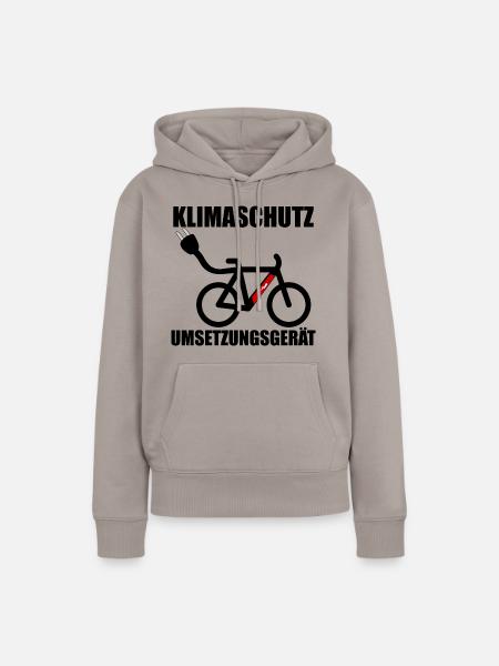 Klimaschutz Umsetzungsgerät - Frauen Premium Bio Hoodie - Taupe
