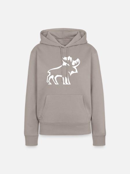 Elch - Frauen Premium Bio Hoodie - Taupe