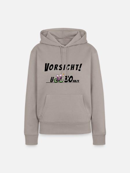 Triathletin Geschwindigkeit - Frauen Premium Bio Hoodie - Taupe