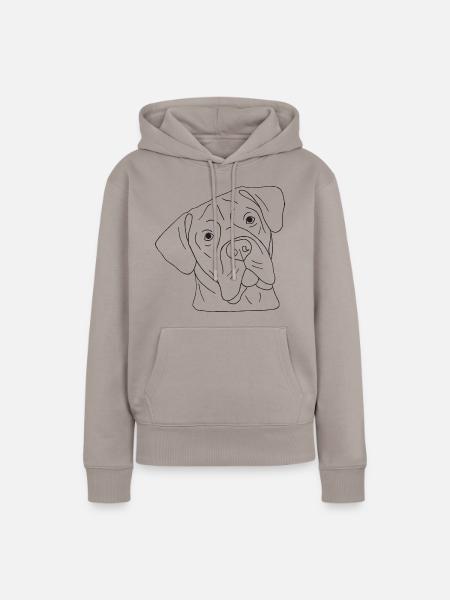Cane Corso - Frauen Premium Bio Hoodie - Taupe