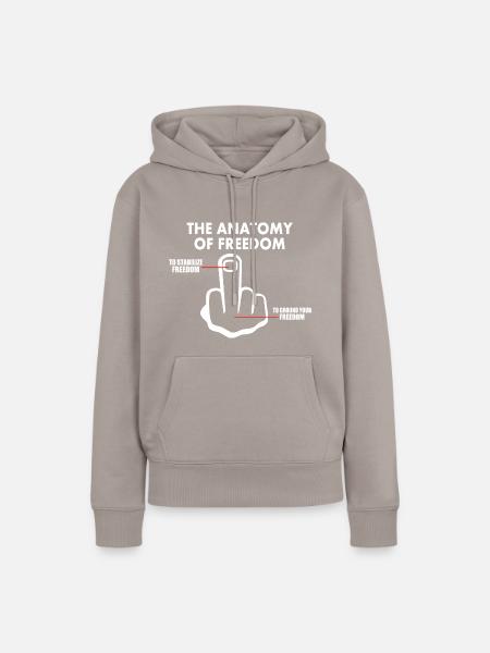 freiheit - Frauen Premium Bio Hoodie - Taupe