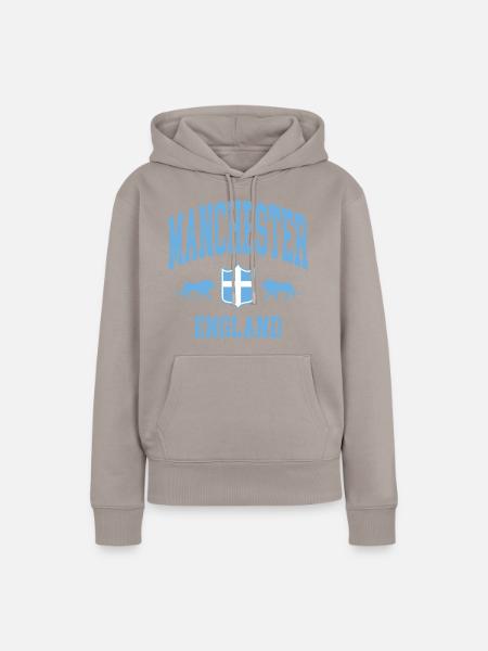 Manchester - Frauen Premium Bio Hoodie - Taupe