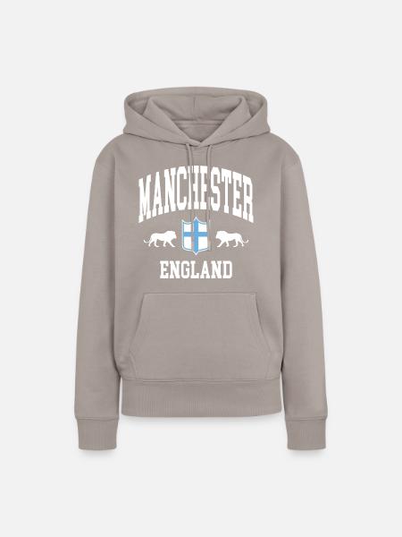 Manchester - Frauen Premium Bio Hoodie - Taupe