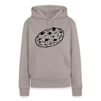 Cookie Cookie Biscuit - Sweat à capuche Premium bio Femme - taupe - Devant - Julia (174cm)