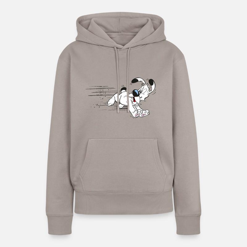 Asterix - Idéfix - Sweat à capuche Premium bio Femme - taupe