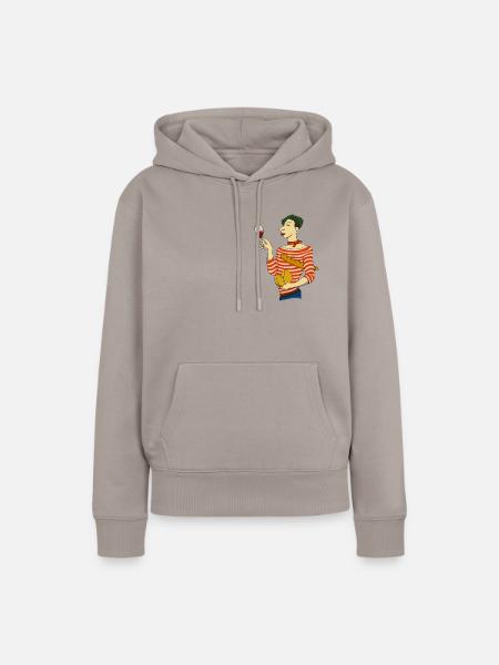 Franzose - Frauen Premium Bio Hoodie - Taupe