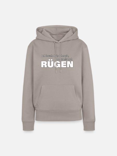 Therapie RÜGEN - Frauen Premium Bio Hoodie - Taupe