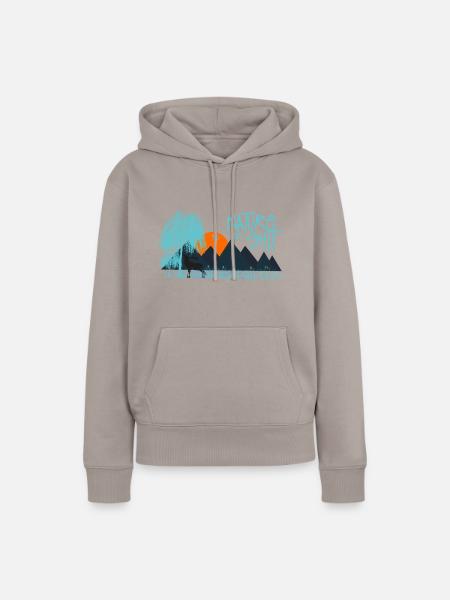 Natur - Frauen Premium Bio Hoodie - Taupe