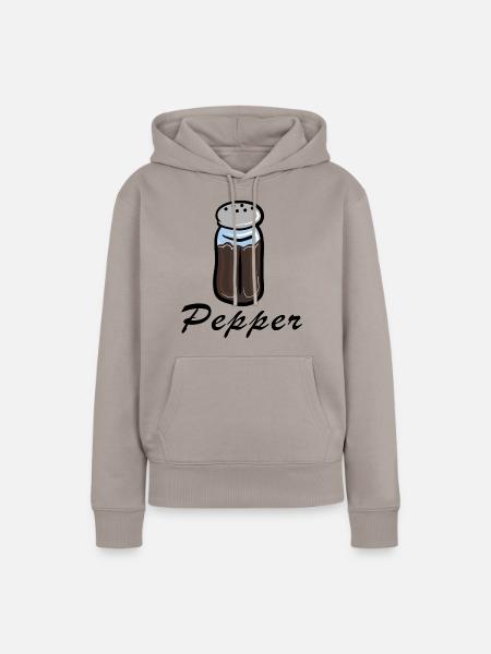 Pepper shaker - Frauen Premium Bio Hoodie - Taupe