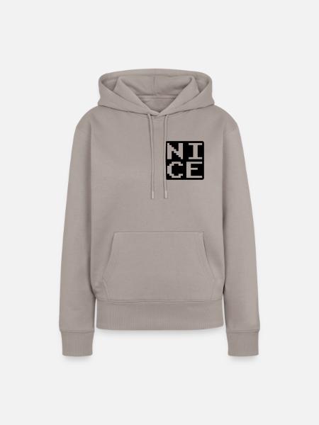 NICE - Frauen Premium Bio Hoodie - Taupe