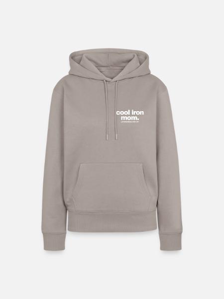 cool iron mom - Frauen Premium Bio Hoodie - Taupe