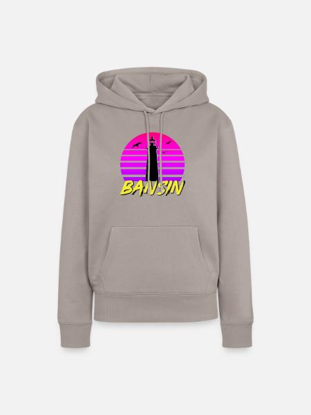 Bansin 80s - Frauen Premium Bio Hoodie - Taupe