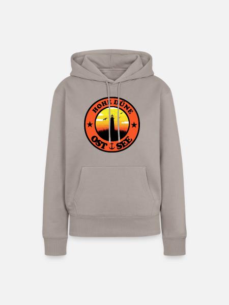 Leuchtturm Ostsee Hohe Düne - Frauen Premium Bio Hoodie - Taupe