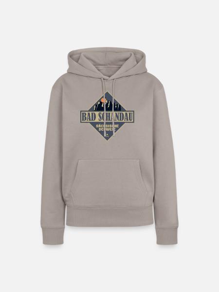 sächsische Schweiz Bad Schandau - Frauen Premium Bio Hoodie - Taupe
