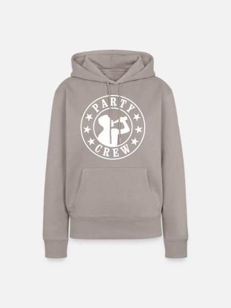 Party Crew - Frauen Premium Bio Hoodie - Taupe
