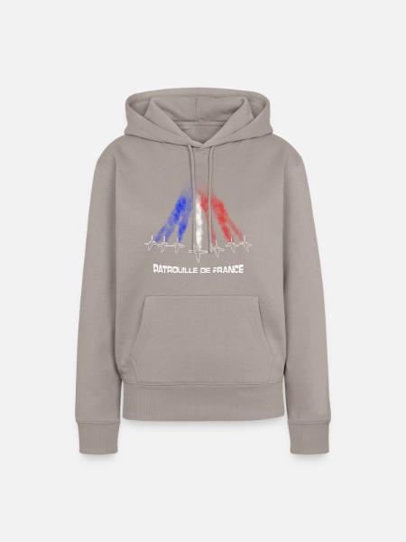 Patrouille de France - Frauen Premium Bio Hoodie - Taupe