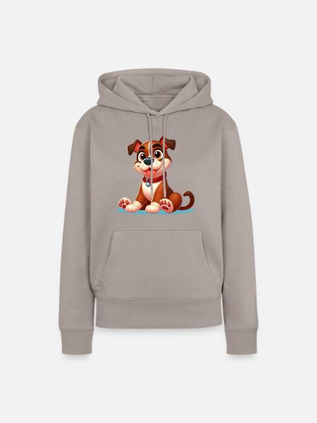 Boxer 3 - Frauen Premium Bio Hoodie - Taupe
