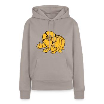 Barbes Tardigrade - Sweat à capuche Premium bio Femme - taupe - Devant - Julia (174cm)