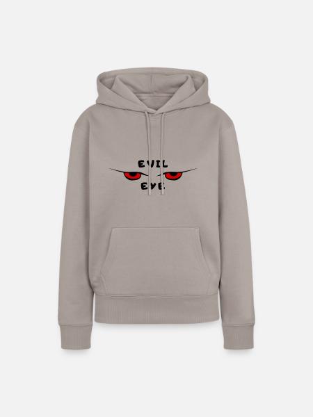 Evil eye - Frauen Premium Bio Hoodie - Taupe