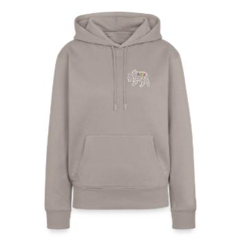 Autismus Papa Bär: Welt Autismus Tag 02.04.18 - Frauen Premium Bio Hoodie - Taupe - Vorne - Julia (174cm)