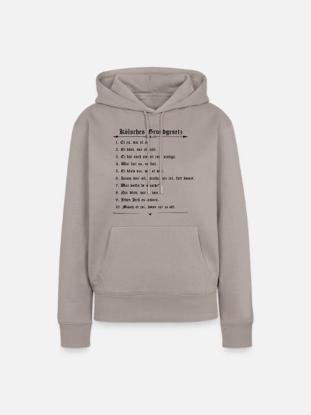 Kölsches Grundgesetz - Frauen Premium Bio Hoodie - Taupe