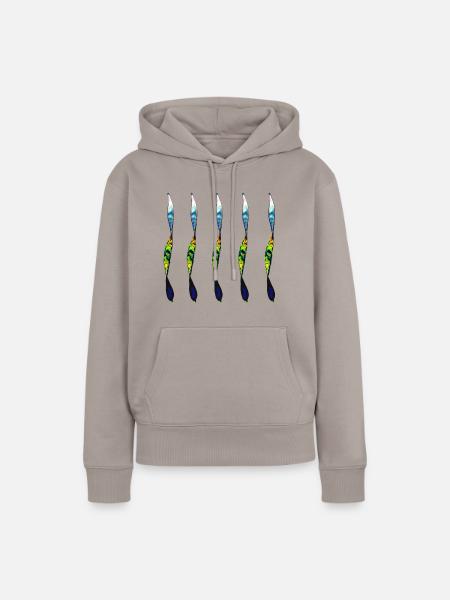 verdrilltes Paar - Frauen Premium Bio Hoodie - Taupe