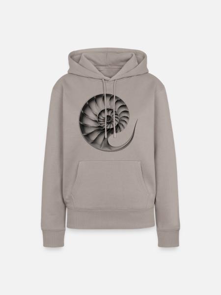 Beautiful Nautilus - Frauen Premium Bio Hoodie - Taupe