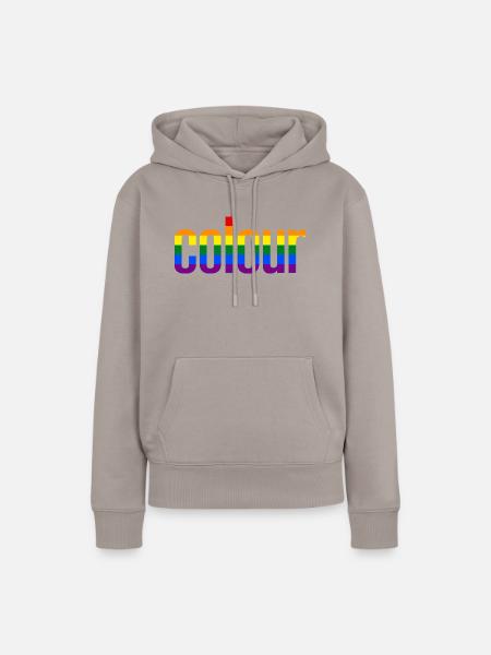 colour Rainbow - Regenbogenfarben - Frauen Premium Bio Hoodie - Taupe