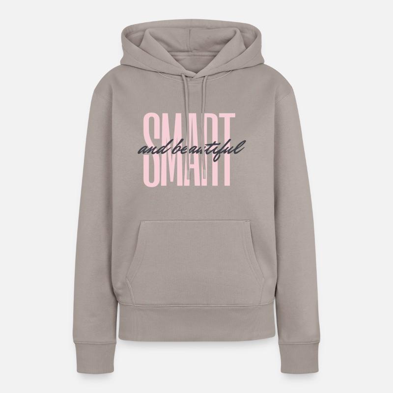 Smart and beautiful - Sweat à capuche Premium bio Femme - taupe