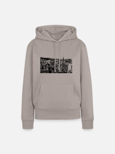 Skyline NYC - Frauen Premium Bio Hoodie - Taupe
