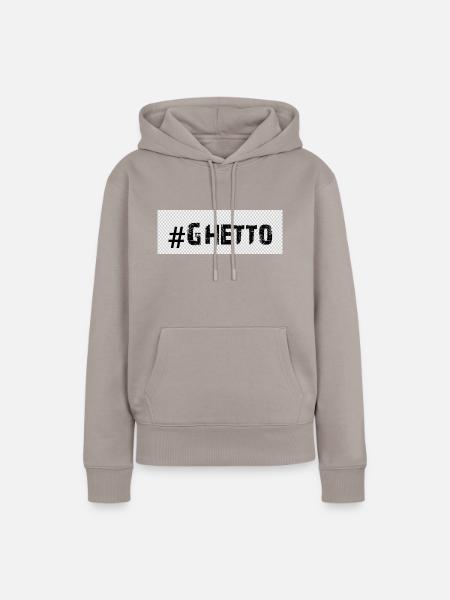 Ghetto - Frauen Premium Bio Hoodie - Taupe