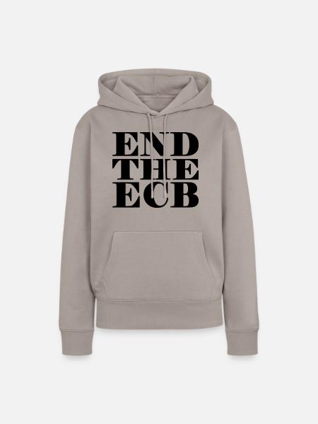 End the ECB - Frauen Premium Bio Hoodie - Taupe