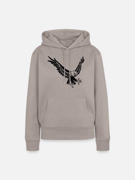 eagle - Frauen Premium Bio Hoodie - Taupe