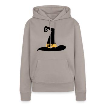 Hut - Frauen Premium Bio Hoodie - Taupe - Vorne - Julia (174cm)