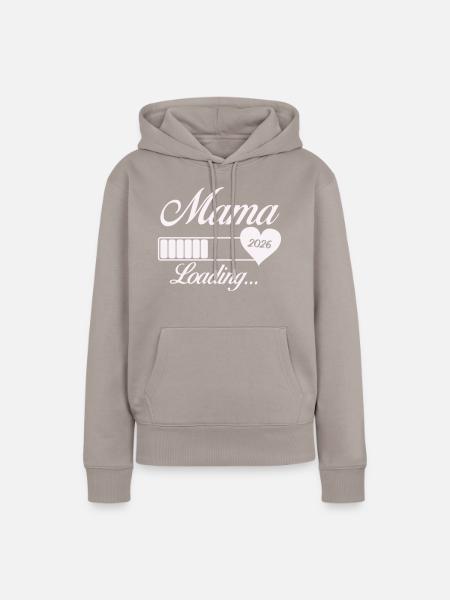 mama loading 2026 - Frauen Premium Bio Hoodie - Taupe