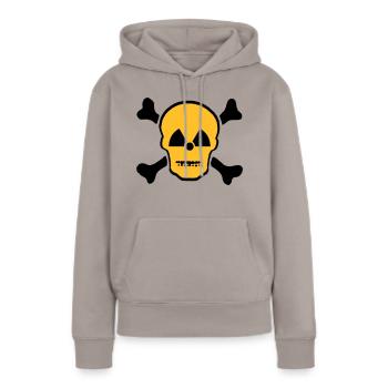 Crâne atomique - Sweat à capuche Premium bio Femme - taupe - Devant - Julia (174cm)