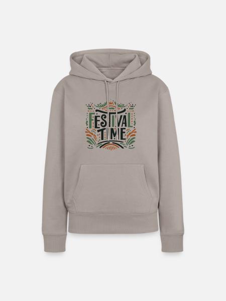 Festival Zeit - Frauen Premium Bio Hoodie - Taupe
