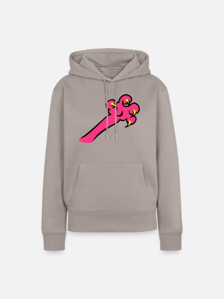 claws / Krallen (3c) - Frauen Premium Bio Hoodie - Taupe