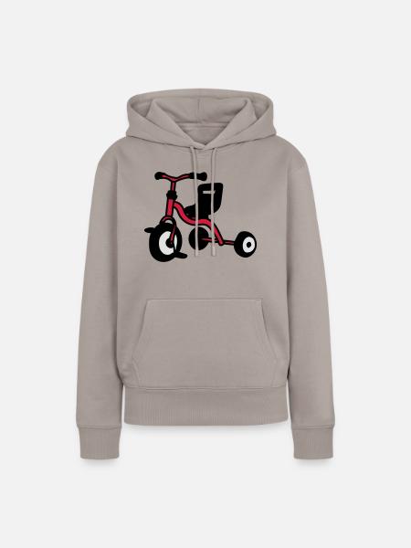Dreirad - Frauen Premium Bio Hoodie - Taupe