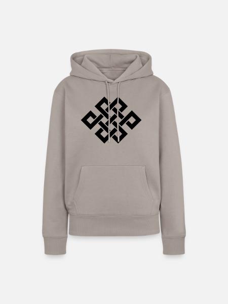 Buddahknot / Endlessknot - Frauen Premium Bio Hoodie - Taupe