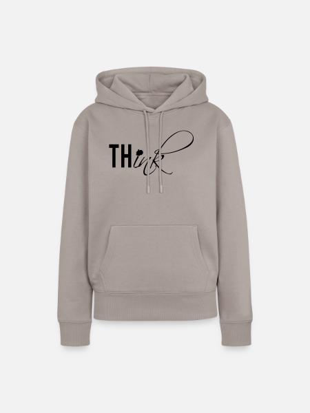 thINK - Frauen Premium Bio Hoodie - Taupe
