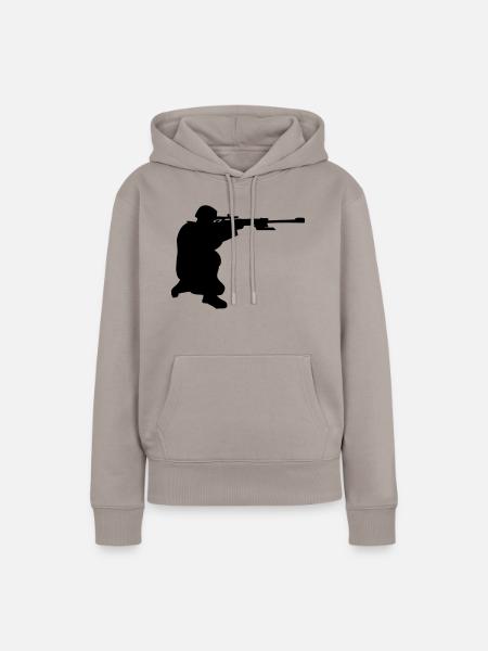 soldier_01 - Frauen Premium Bio Hoodie - Taupe