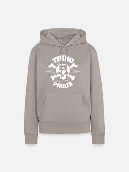 Tekno Pirate 23 - Frauen Premium Bio Hoodie - Taupe